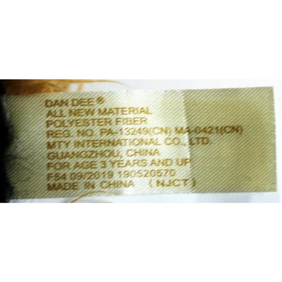 Dan Dee Small Yorkie Dog Brown Black Plush Stuffed Animal Sitting Pink Bow 8" - Picture 7 of 8